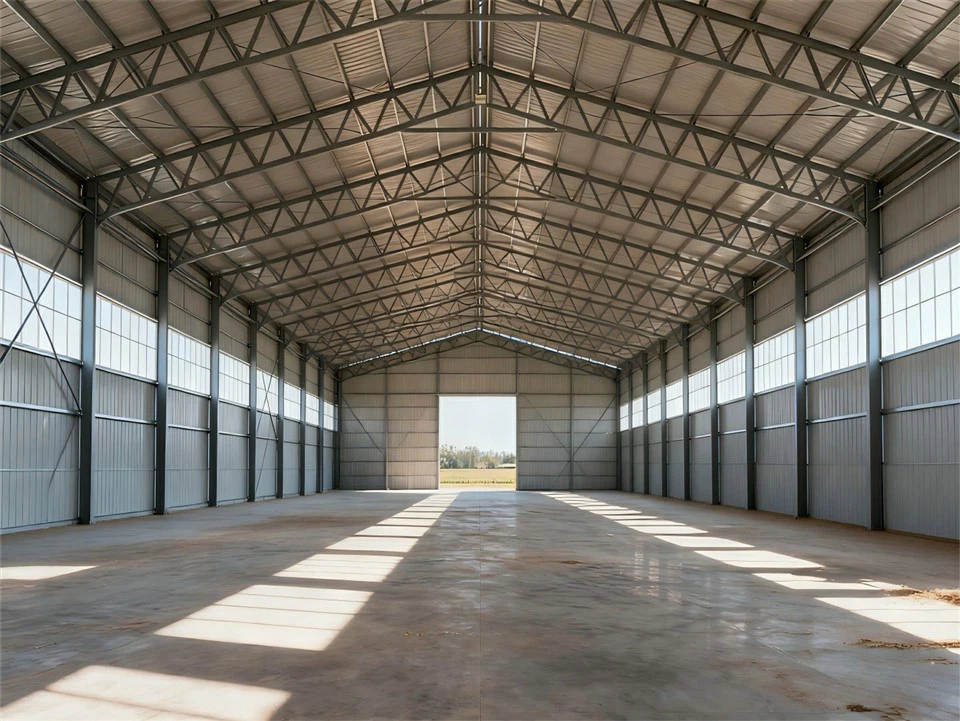 large-span-agricultural-steel-storage-building-interior large-span-agricultural-steel-storage-building-interior
